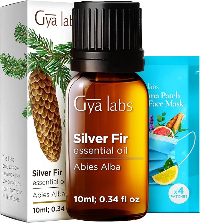 Gya Labs Silver Fir Essential Oil - 0.34 Fl Oz - for Hair, Skin, Diffuser, Aromatherapy & DIY Candle Making Scent