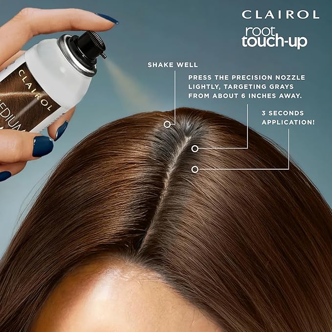 Clairol Root Touch-Up Temporary Hair Coloring Spray, Dark Brown Hair Color, Pack of 1
