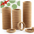 100 Pcs Thick Seamless Hair Ties, Ponytail Holders Hair Accessories No Damage for Thick Hair Christmas Gift(Light Brown Colors)