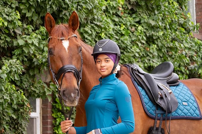 Equestrian Headbands Designed to Wick Moisture and Protect Hair Under Helmets, for Horseback Riding, Biking, and Securing Ear Buds