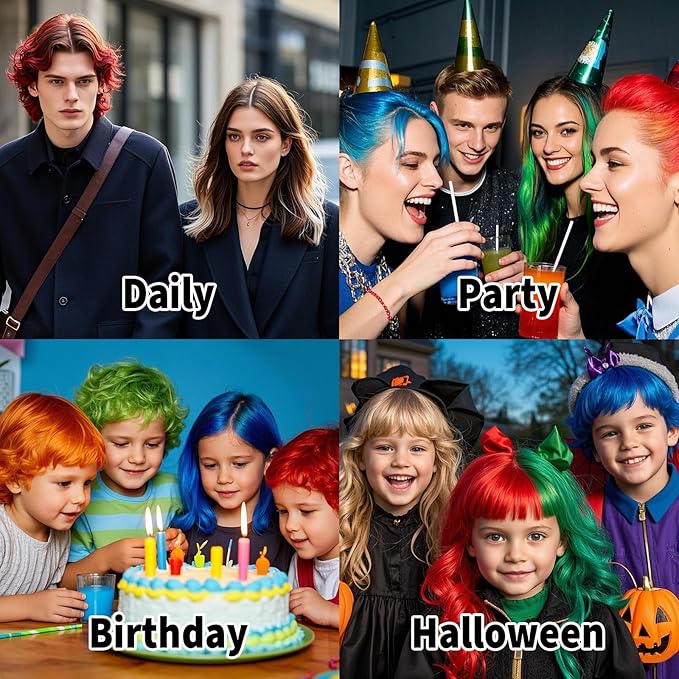 Halloween Hair Spray,Temporary Hair Color Spray for Women Kids Men,Washable Hairspray,Colored Hair Spray,Color Hairspray for Halloween,Party,Cosplay,Christmas Day (06#Green)