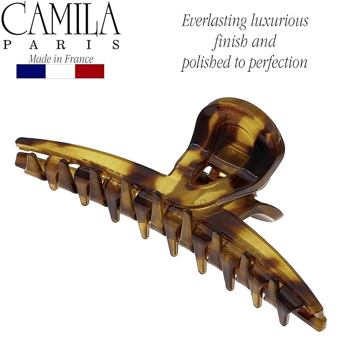 Camila Paris CP2382 French Hair Clip for Women, Narrow, Strong Hold Grip Double Teeth Girls Hair Claw Clips Jaw, Fashion Durable Styling Hair Accessories for Women, Made in France