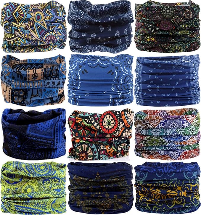 Neck Gaiter Headband Headwear Head Wrap Face Mask Magic Scarf Bandana for Men and Women