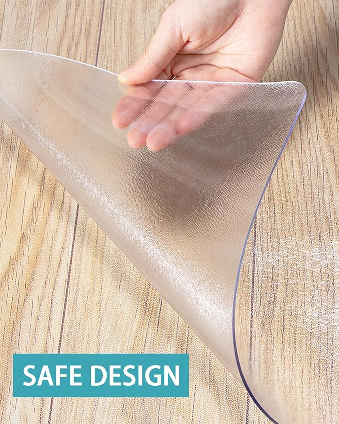 Refrigerator Mat, Clear Anti-Slip PVC Floor Protector, 2mm Thickness Scratch-Resistant Floor Mat (24"x 36")