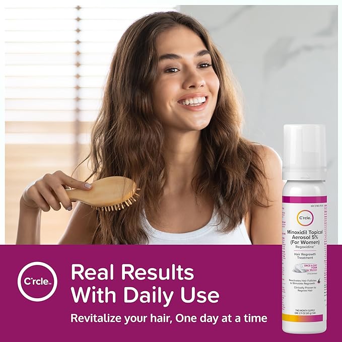 Minoxidil for Women 5% Foam - Helps Restore Top of Scalp Hair Loss and Support Hair Growth for Women, Regrowth with Unscented Topical Treatment for Thinning Hair (5% Foam 4-Month Supply)