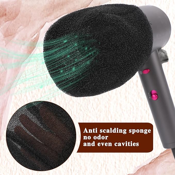 Hot Sock Diffuser for Hair Dryer,2 Pack Universal Diffuser Hair Dryer Attachment Portable Hair Dryer Sock Diffuser Cover with Elastic Band for Home Travel Hotel