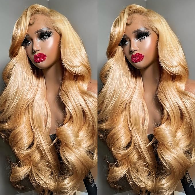 34 Inch Honey Blonde Wig Human Hair 13x6 Straight Honey Blonde HD Lace Front Human Hair Wig 180% Density Colored Wigs Human Hair 27# Glueless Lace Frontal Wigs