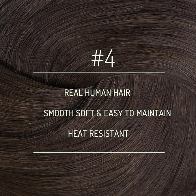 RUNATURE Clip in Hair Extensions Real Human Hair Thick 14 Inch 120g 7pcs Brown Clip in Hair Extensions for Women Straight Remy Hair Extension Clip Ins