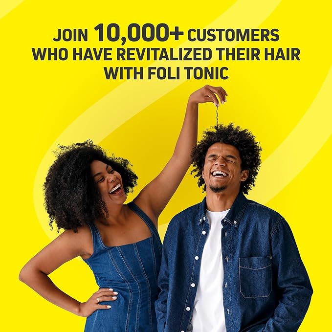 Hair Growth Vitamins for Women & Men | DHT Blocker with Saw Palmetto & 10000mcg Biotin, Foli Tonic Hair Growth Supplement – Supports Fuller, Thicker Hair Appearance, Non-GMO, 60 Vegan Capsules