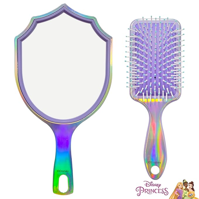 LUV HER Disney Princesses Spa Set for Girls Age 3+ - Includes Paddle Hair Brush and Hand Mirror featuring Jasmin - Imaginative Play and Self-Care - Develops Creativity and Fine Motor Skills