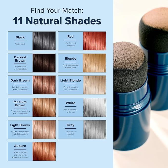TRUHAIR Jumbo Color & Conceal Waterproof Root Touch Up Hair Color for Gray Hair Coverage - Instant Root Cover Up Hair Powder for Women & Men - Bald Spot Concealing, Hairline Filling (Dark Brown)