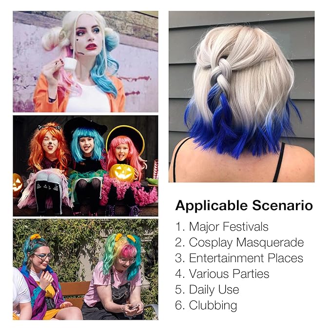 Temporary Hair Color for Kids, Ultikare White Hair Dye Washable Natural Hair Wax Color Chalk Mud Cream DIY Hairstyle Clay For Dark Hair Halloween, Cosplay, Party, Christmas Gift Girls 3.4 Fl Oz