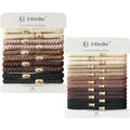 Hair Ties for Thick Hair,25PCS No Damage, Braided Elastics Hair Bands Ponytail Holders for Women