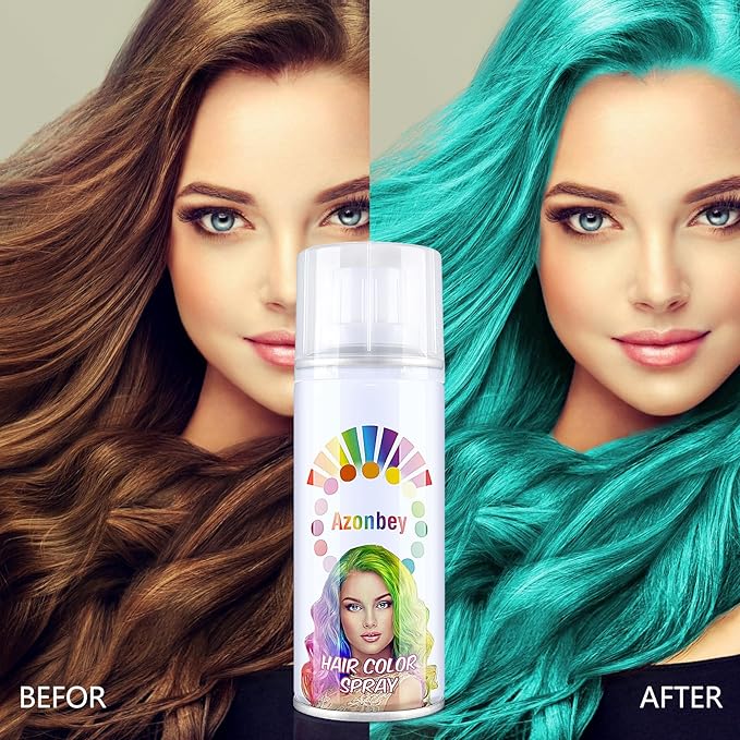Halloween Hair Spray,Temporary Hair Color Spray for Women Kids Men,Washable Hairspray,Colored Hair Spray,Color Hairspray for Halloween,Party,Cosplay,Christmas Day (#Powder Blue)