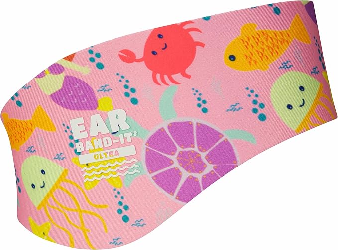 Earvolution Ear Band-It Ultra Swimming Headband for Kids and Adults - Invented by Ear, Nose, and Throat Physician - Custom Anti-Slip Grip Neoprene Maximizes Protection, 12 Color Options, 3 Sizes