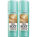 L'Oreal Paris Hair Color Magic Root Cover Up Temporary Colored Concealer Spray for Gray Roots, Lightweight formula, Ammonia and Peroxide Free, Light to Medium Blonde, 2 count