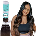 Irresistible Me Real Human Hair Extensions Clip Ins – 100% Human Hair Clip In Extensions for Length & Volume – Invisible Extension – Heat Resistant & Dyeable – Dimensional Brown, 24 Inches