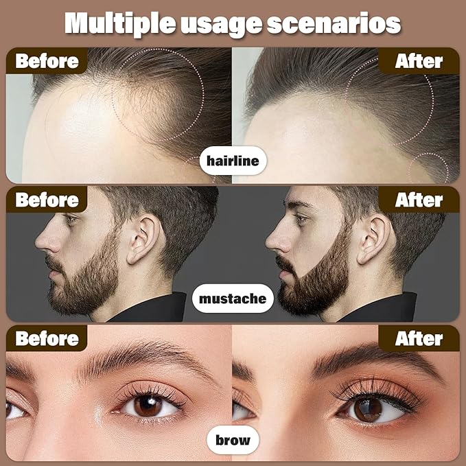 Root Touch Up Hair Color Powder for Concealing Hair Loss & Thinning, Gray Hair Shadow Root Cover Up for Women & Men (Light Brown, 0.35Ounce)