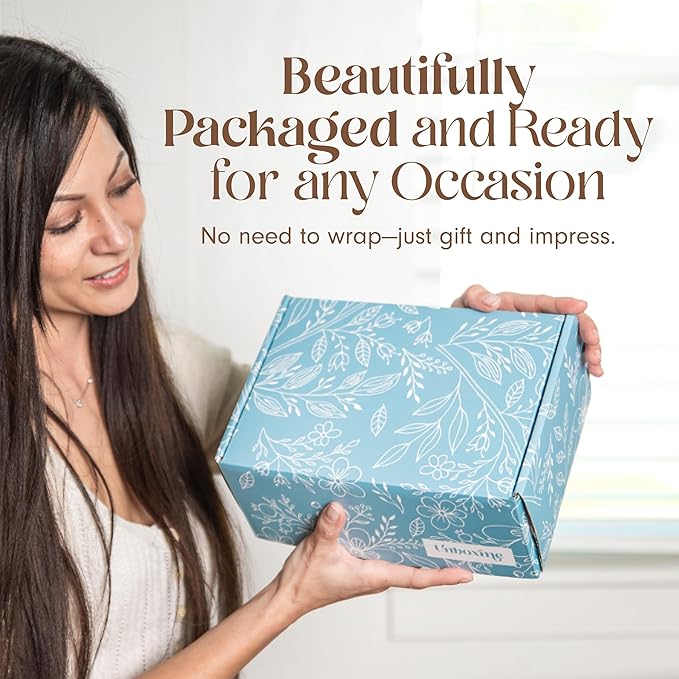 Unboxme Lavender Spa Gift Set - Relaxation Gifts For Women - Get Well Soon Gift Basket with Scented Candle, Bath Bomb, Soap - Perfect for Valentine's Day