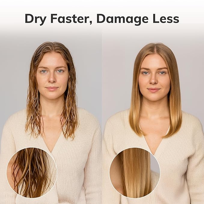 Sndyi Small Round Brush for Blow Out, Nano Thermal Ceramic Ionic Round Hair Brush with Boar Bristles, Boost Shine & Volume, For Short Hair with Quick Blow Drying & Salon Styling - 2.3'', Barrel 1.3''