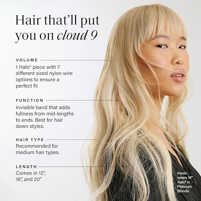 Luxy 100% Remy Human Hair – Halo Clip-In Hair Extensions –Natural Looking Volume & Length - One-Piece - Easy 5-Min Application 140 grams 16" Chestnut Brown Balayage