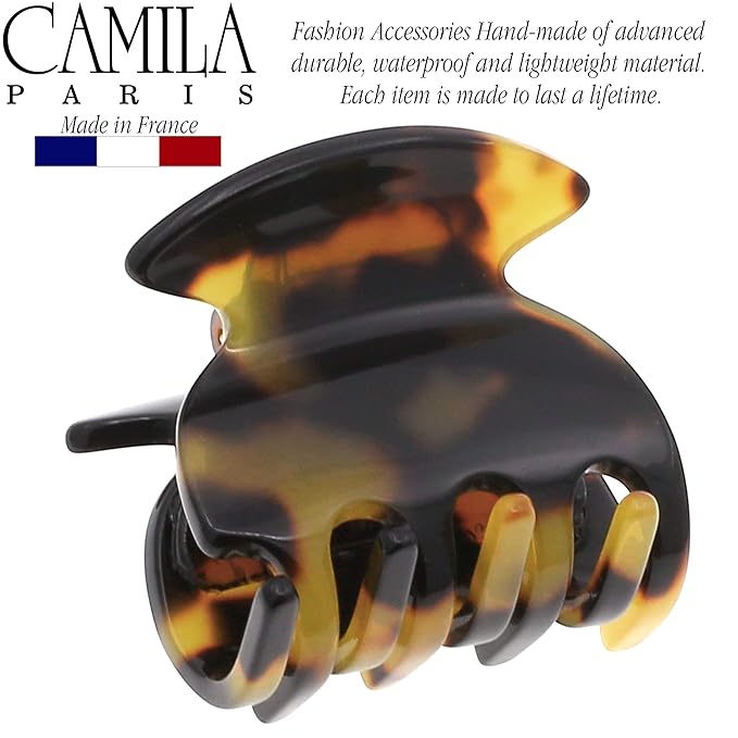 Camila Paris CP3157 French Hair Clip for Women, Handmade, Tokyo, Small Girls Hair Claw Clips Jaw, Durable Styling Hair Accessories for Women, Strong Hold No Slip Grip, Made in France