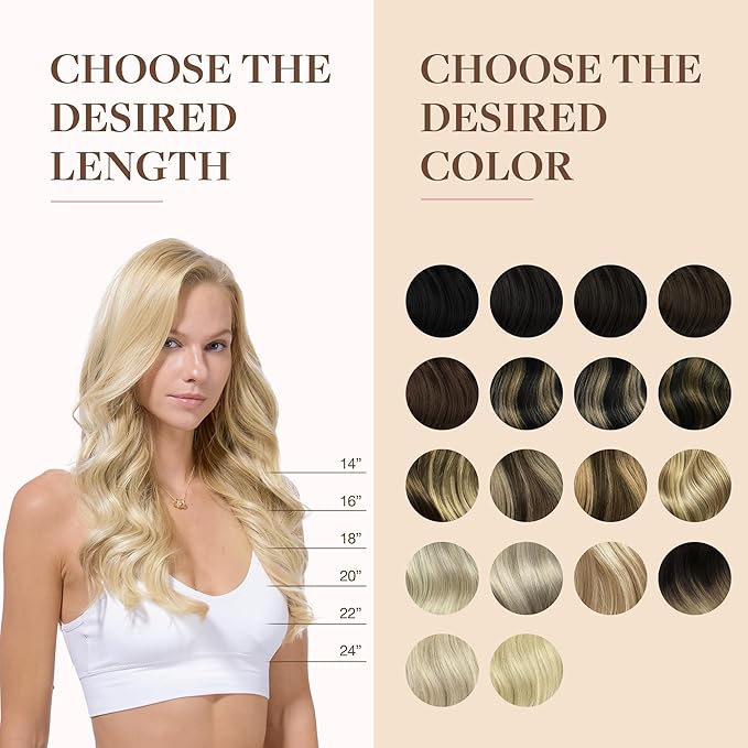 GOO GOO Clip in Hair Extensions Real Human Hair, Remy Human Hair Extensions Clip ins for Women, Natural Human Hair, 14inch 130g 9Pcs, 60A Platinum Blonde