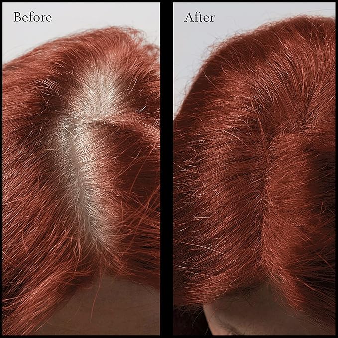 Root Touch Up Powder - 11 True-to-Nature Shades - Zero Fragrance, Talc or Parabens - Hairline Concealer by NuBeauti (Without Brush, Brick Red)