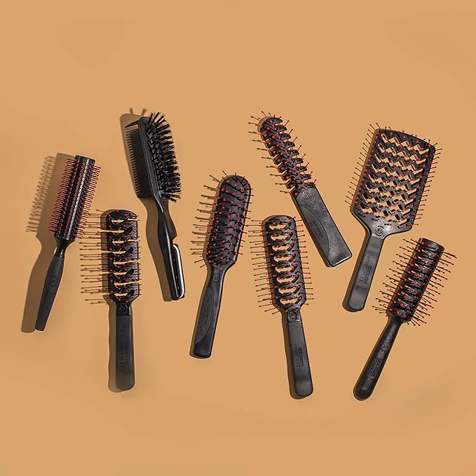 Cricket Static Free Fast Flo Vent Hair Brush - Quick Blow Drying, Easy Styling, and Tangle-Free Detangling for All Hair Types, Long, Short, Thick, Thin, Curly, Straight, and Wavy