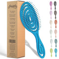 Ninabella Detangle Hair Brush for Women & Men - Does not Pull - Straightening Brushes for Straight & Curly Hair - Unique Spiral Detangling Hairbrush - Ocean Blue