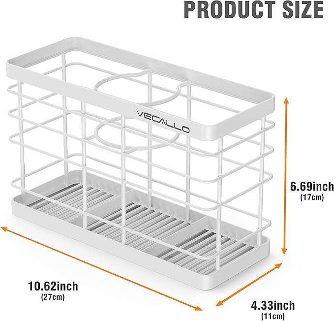 Hair Tool Organizer, Curling iron stands, Bathroom Organizer Basket Hair Supplies Organizer Storage Hair Dryer Holder- Wall Mount No Drilling