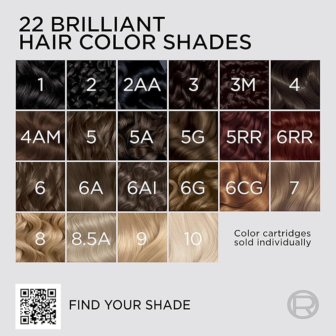 L'Oreal Paris Colorsonic Permanent Hair Dye Cartridge, Vibrant Hair Color for Root Touch Up, Gray Coverage or All Over Color in just 5 Minutes, 6CG Light Copper Brown (Coloring Device Sold Separately)