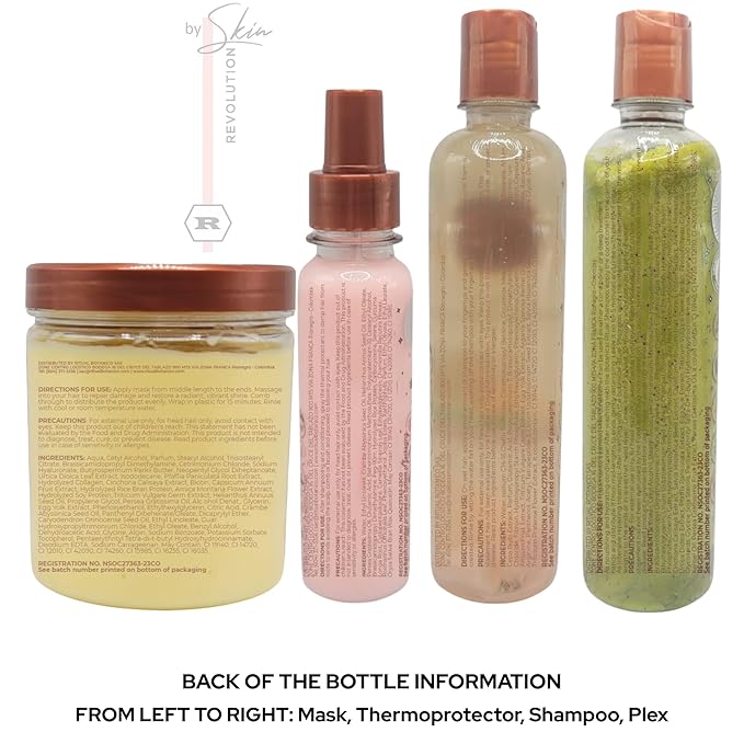 Ritual Botánico Keratina Orgánica | Treatment to Straighten, Repair and Relax Hair | All Natural, Organic & Vegan Ingredients | Product of Colombia | 4 Piece Kit