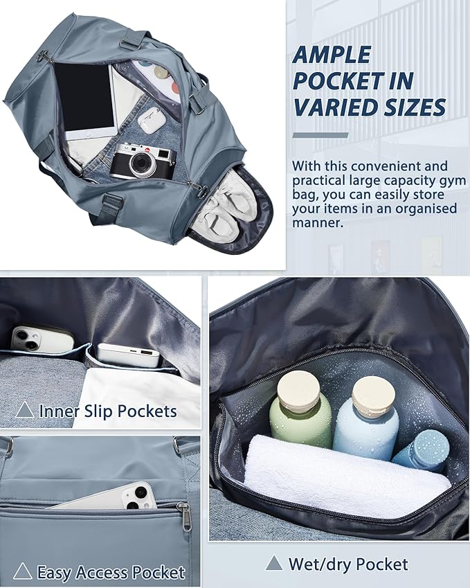 Gym Bag Womens,Travel Duffel Carry on Bag Sport Tote Bag Weekend Overnight Bag