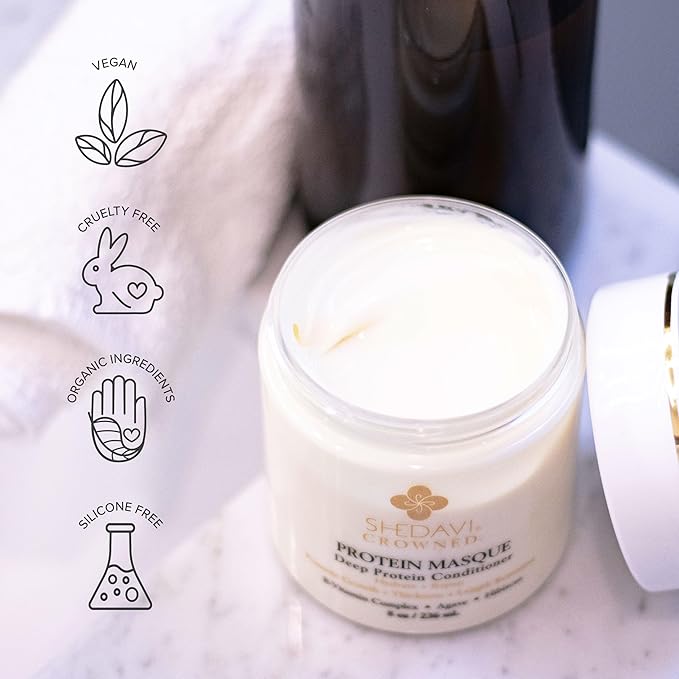 Shedavi Hair Masque - Protein Treatment with Keratin Building Aminos for Dry, Damaged Hair