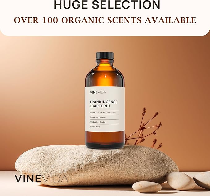 VINEVIDA Frankincense Essential Oil - Undiluted, 10 mL - DIY Candle Scents, Safe for Soap Making