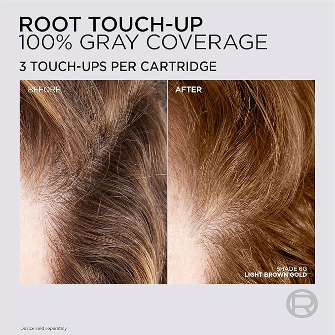 L'Oreal Paris Colorsonic Permanent Hair Dye Cartridge, Vibrant Hair Color for Root Touch Up, Gray Coverage or All Over Color in just 5 Minutes, 6CG Light Copper Brown (Coloring Device Sold Separately)