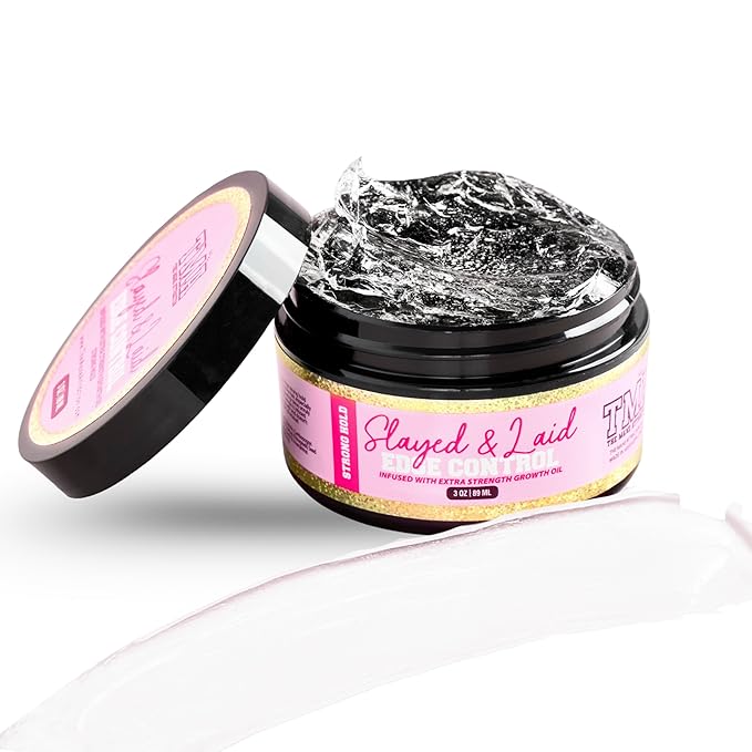 The Mane Attraction Edge Control Gel – 3oz | Flake-Free, Strong Hold Growth Gel for Natural Hair | Smooth, Sleek Edges Without Residue or Grease