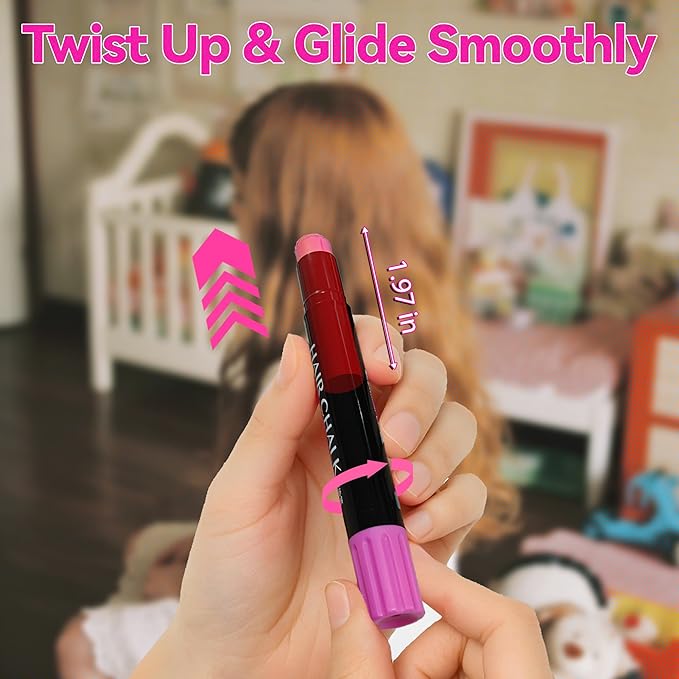 Temporary Hair Chalk for Girls & Boys, Washable Hair Crayon for Parties, Cosplay, Festivals & Daily Fun, Great Gifts for Teenage, 10 Colors
