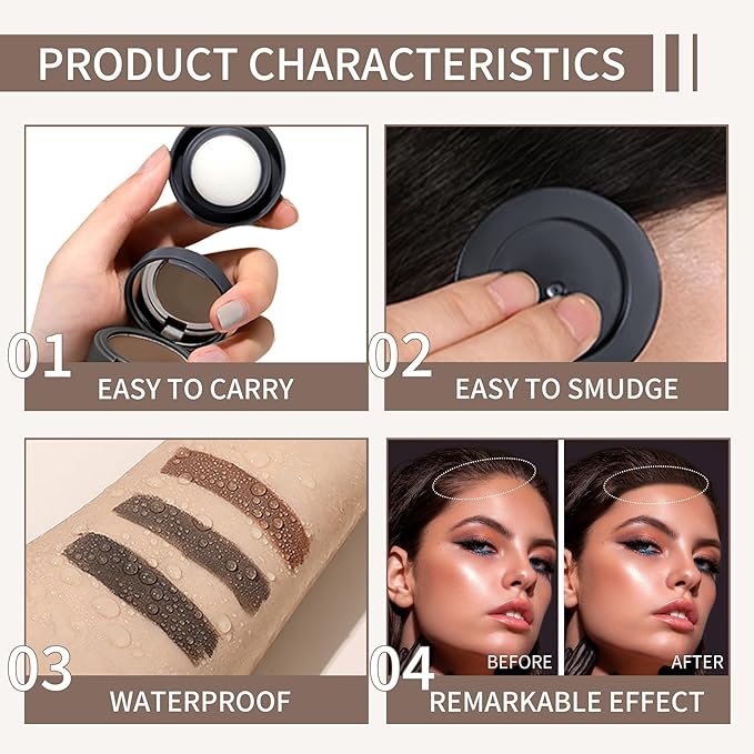 Maycheer Hairline Powder for Women - Hair Rich Shading Powder, 30 Colors Magic Root Cover Up (Smoke Ash 29)