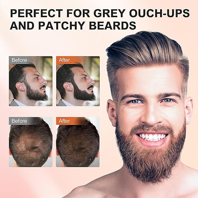 Root Touch Up Color Powder for Women and Men - Instant Coverage for Gray Hair, Thinning Hair, Bald Spots, Hairline Shadow, Eyebrows, and Beard Lines (Dark Gray)