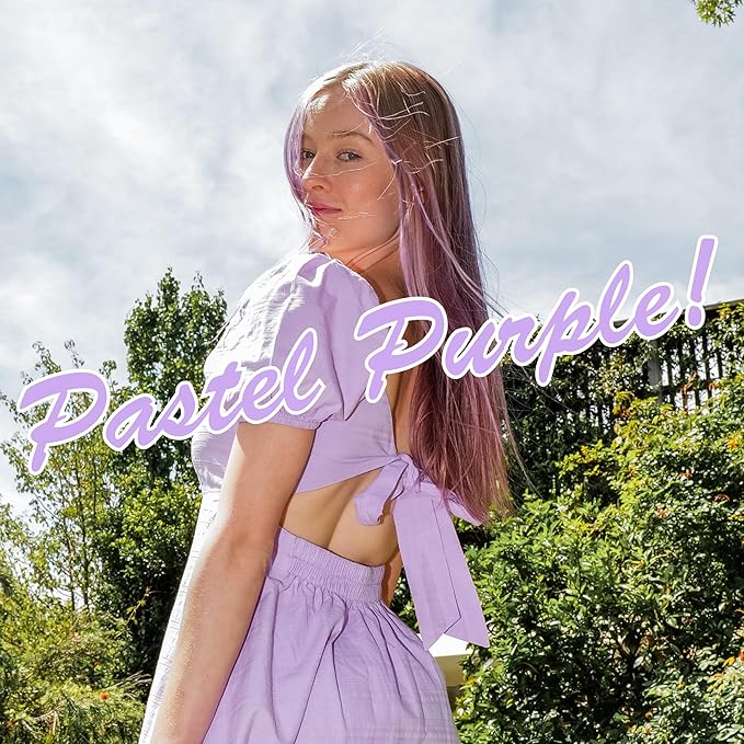 Brite One-Day Hair Color Mousse - Pastel Purple - Perfect for Lighter Hair with Mess-Free Application - Temporary Hair Color Dye (Pastel Purple, 3.38 Fl Oz)