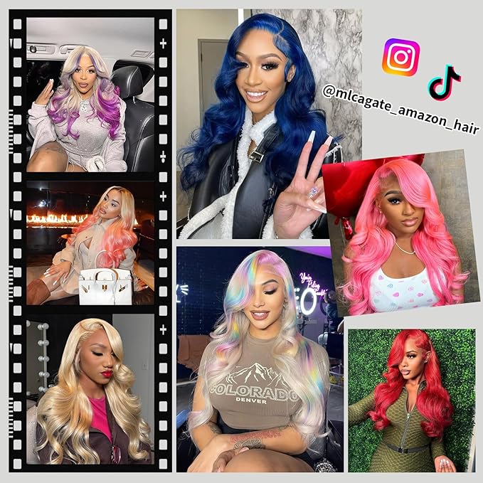 613 Human Hair Wig 30 Inch Hd Lace Full Frontal Wig 13X6 220% Density Body Wave Blond Wig Human Hair Pre Plucked 100% Real Human Hair Triple Lifespan 3X No Tangle No Shedding No Synthetic