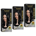 Kaveri Creme Hair Color Permanent Hair Dye Color - With Improved Creme Formula for Gray Coverage Ammonia Free Hair Color Dye for Rich Bright Long lasting (Black, 3.04 Fl Oz) - Pack Of 3
