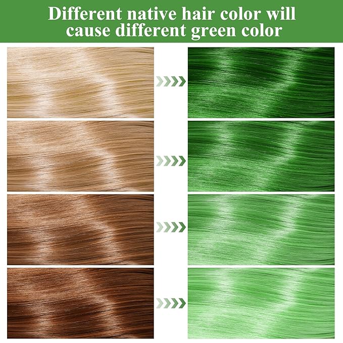 Ultikare Green Hair Color for Kids - Instant Mud Cream Gel Wax, 3.4 Fl Oz, Christmas Girl Gifts, Party, Cosplay DIY, Children's Day
