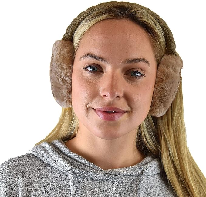 C.C Soft Winter Warm Adjustable Headband Ear Warmer Earmuffs