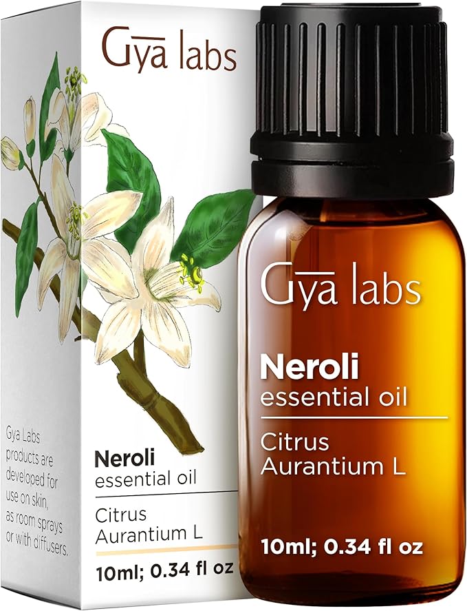 Gya Labs Neroli Essential Oil - 0.34 Fl Oz - for Hair, Skin, Diffuser, Aromatherapy & DIY Candle Making Scent