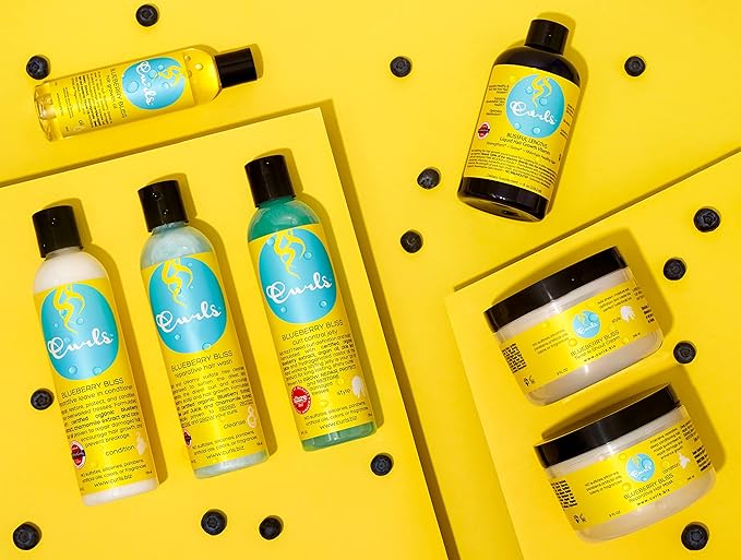 Curls Blueberry Bliss Twist-N-Shout Cream - 8 oz, for the Perfect Twist Outs and Braid Outs, for All Natural Types, Adds Sheen, Moisture, and Definition to Hair