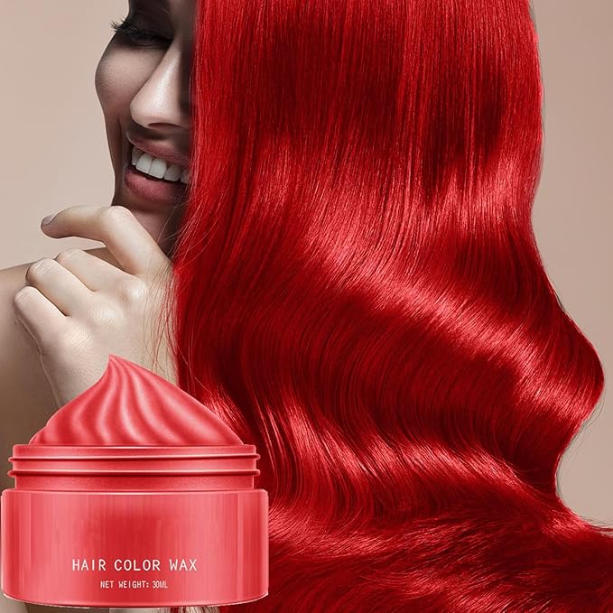 Hair Color Wax - 30ml Temporary Washable Hair Dye, Style and Color Easily for Women Men Teens and Kids, Styling Cream for Parties Cosplay Halloween, Vibrant Fun Colors Easy to Apply Wash