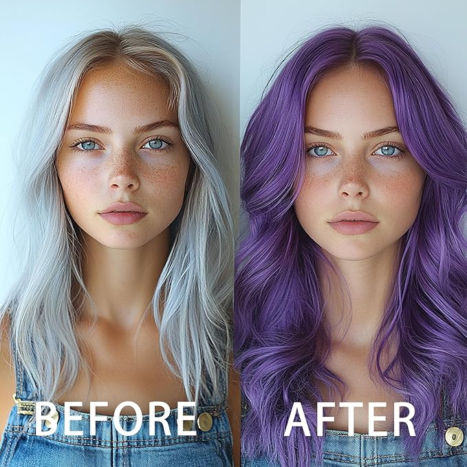 Purple Temporary Hair Color Spray for Women Men & kids, 1-Day Washable Hair Spray, Fun Bright Shade for Cosplay, Halloween, DIY Hair Looks, Festivals & Parties